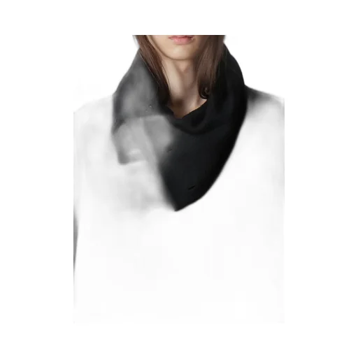 Wool Houndstooth Jacquard High Neck Long Slv T