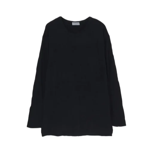 Washable Wool Jersey Round Neck Long Slv T