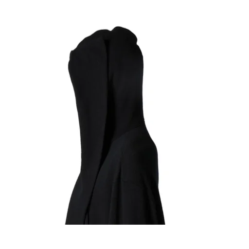 Wool Houndstooth Jacquard Henley Neck Hood T