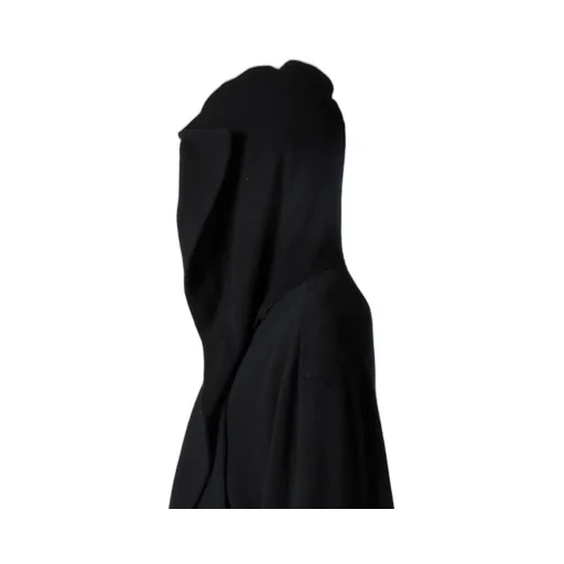 Wool Houndstooth Jacquard Henley Neck Hood T