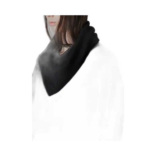 Wool Houndstooth Jacquard High Neck Long Slv T