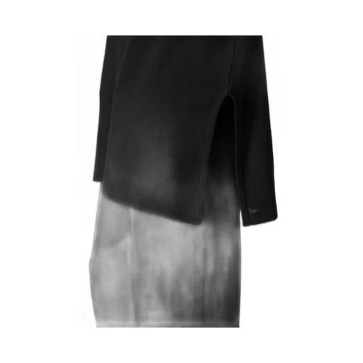 Milling Wool Side Slit High Neck Long Slv T