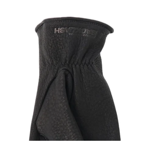Deer Skin Black Zip Gloves
