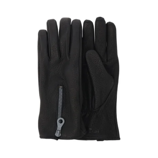 Deer Skin Black Zip Gloves