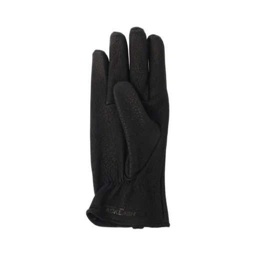 Deer Skin Black Zip Gloves