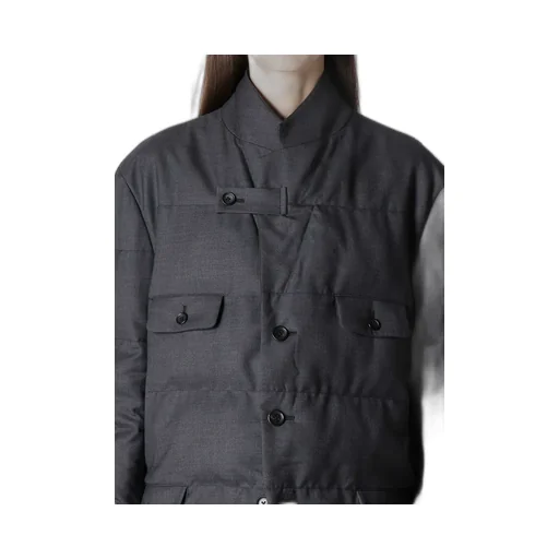 3 Buttons Horizontal Padded Jacket