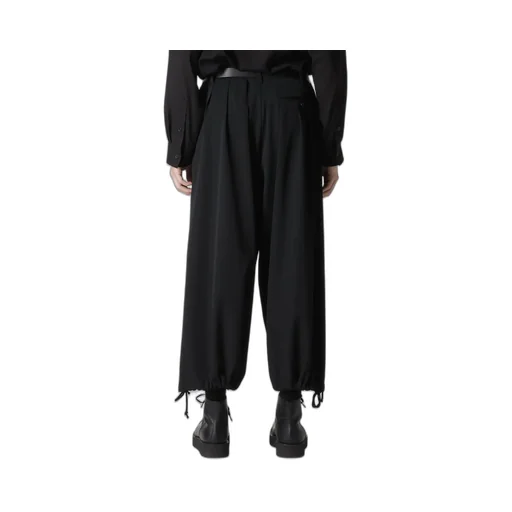 Wool Gabardine Thin Balloon Pants
