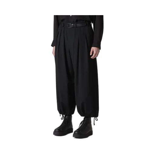 Wool Gabardine Thin Balloon Pants