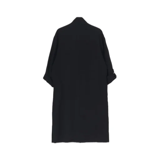 Wool Gabardine Long Shirt Coat