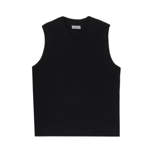 Purl Stitch Raw Edge Vest