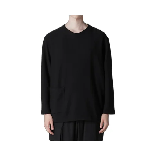 Purl Stitch Raw Edge Ls T