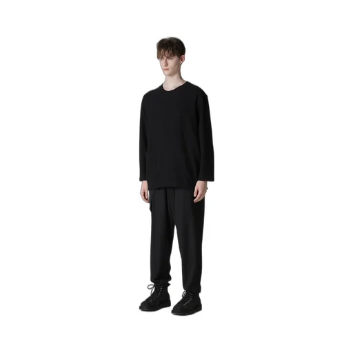 Purl Stitch Raw Edge Ls T