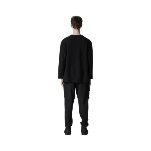 Purl Stitch Raw Edge Ls T