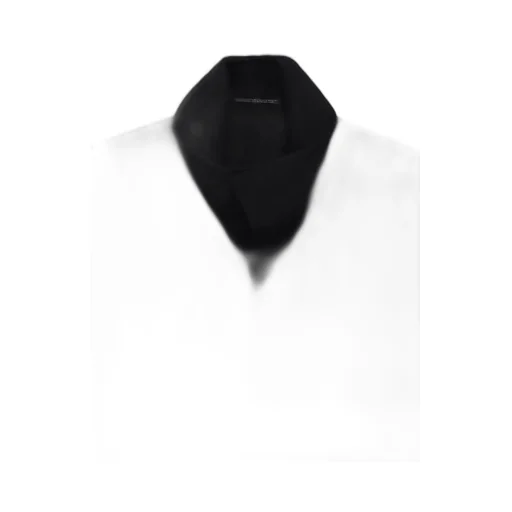 Wool Gabardine Straight Cutting Stand Collar Coat