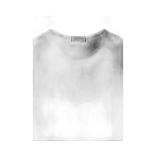 Cotton Cashmere Jersey Big Round Neck Long Slv T