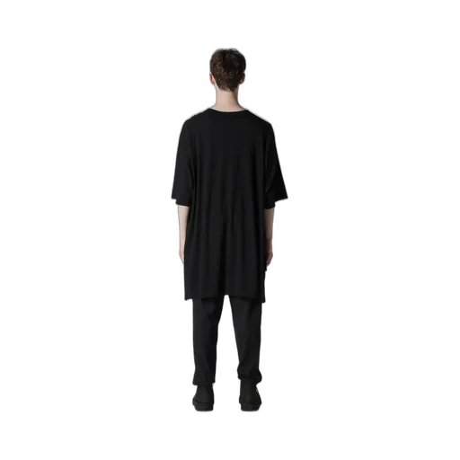 Cotton Cashmere Jersey Big Round Neck Short Slv T