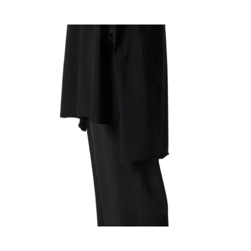 Cotton Cashmere Jersey Big Round Neck Short Slv T