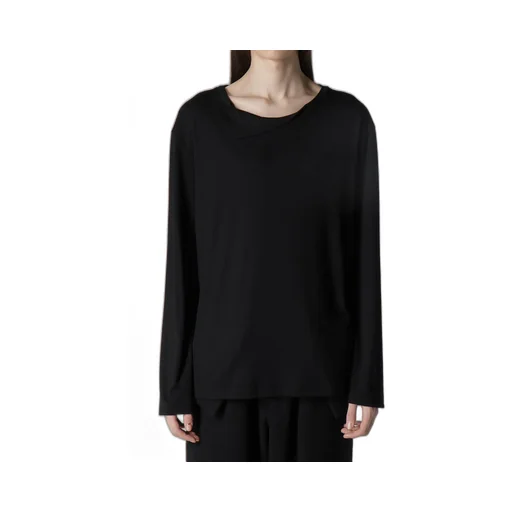 1/80 Washable Wool Interlock Layered Neck Long Slv T