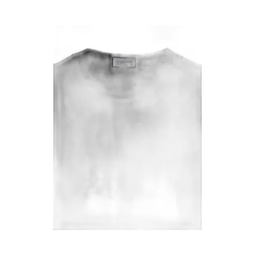 Cotton Cashmere Jersey Designed Collar Round Neck Short S