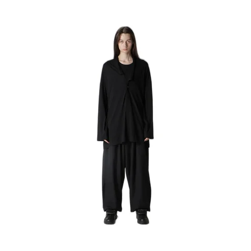 Cotton Cashmere Jersey One Button Cardigan