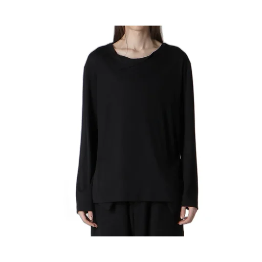 1/80 Washable Wool Interlock Layered Neck Long Slv T