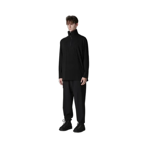 30/-Cotton Single Jersey Padded Collar Half Zip Long S