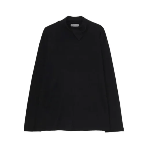 1/80 Washable Wool Interlock Layered Higk Neck T