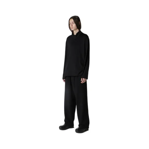 1/80 Washable Wool Interlock Layered Higk Neck T