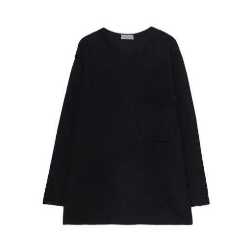 Cotton Angora Plating Jersey Chest Pkt Long Slv T