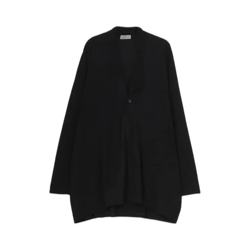 Cotton Cashmere Jersey One Button Cardigan