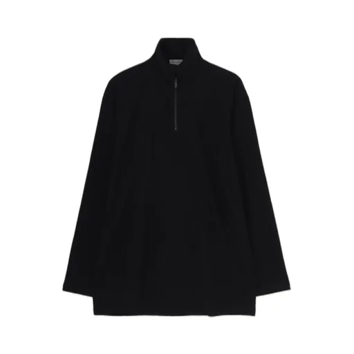 30/-Cotton Single Jersey Padded Collar Half Zip Long S