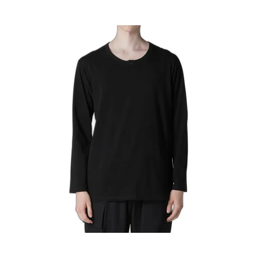30/-Cotton Single Jersey Slit Henley Neck T