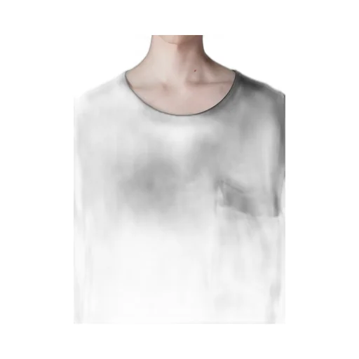 Cotton Angora Plating Jersey Chest Pkt Long Slv T