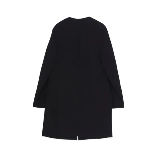 Wool Gabardine Collarless Jacket