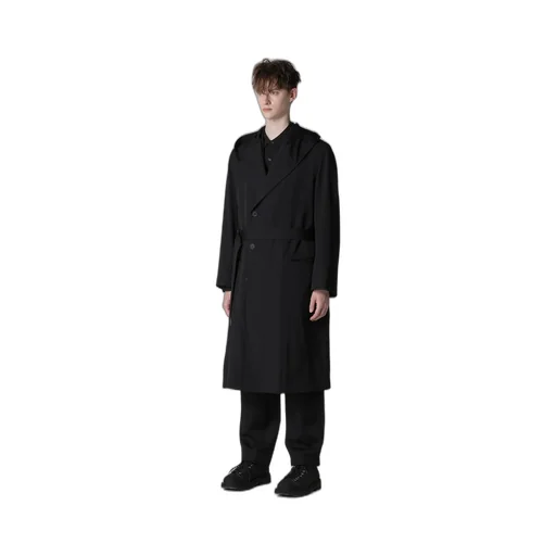 Regulation Gabardine 4Buttons Hooded Coat