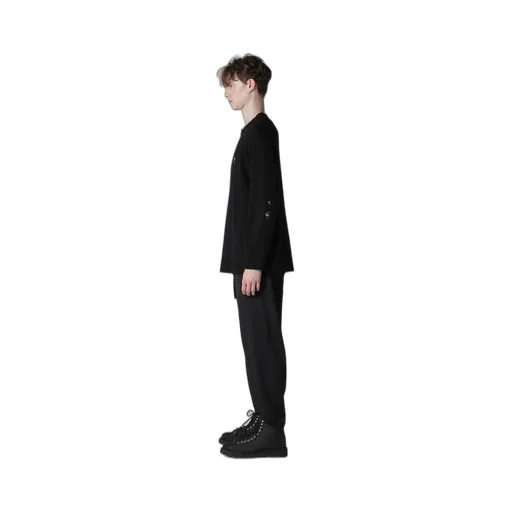 Plain Stitch Crashed Round Neck Pullover