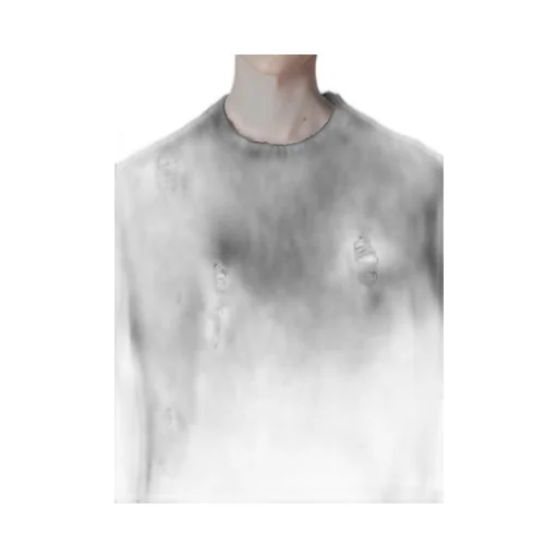 Plain Stitch Crashed Round Neck Pullover
