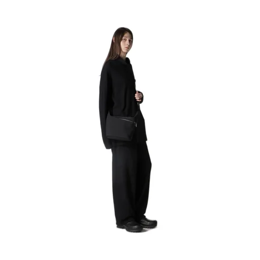 Wool Gabardine/Ny Oblique Zipper Sacoche