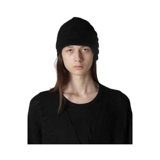 S/C Plain Stitch Hem Roll Knit Cap