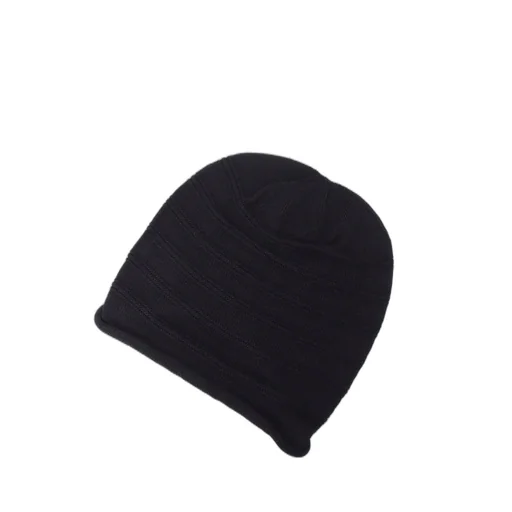 S/C Plain Stitch Hem Roll Knit Cap