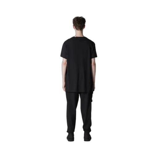 Wool Mix Single Jersey Slit Round Neck T