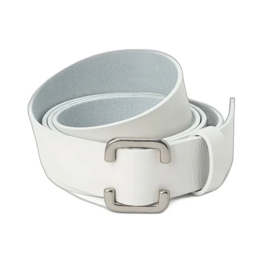 White Leather 30Mm Free Belt