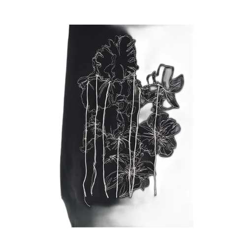 French Terry Flower Embroidery Pullover