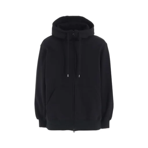 French Terry Flower Embroidery Zip-Up Hoodie