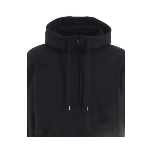French Terry Flower Embroidery Zip-Up Hoodie