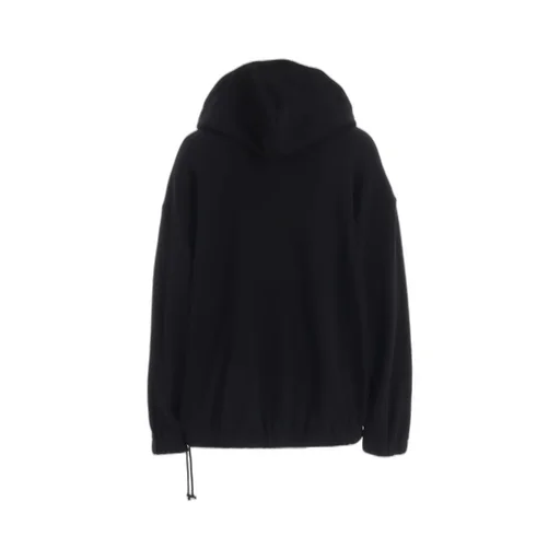 Twill Terry Mix Oversized Lace-Up Hoodie