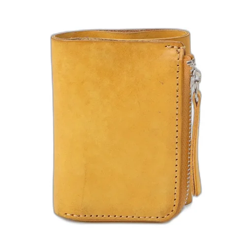 Vegetable-Tanned Nubuck Leather Trifold Wallet