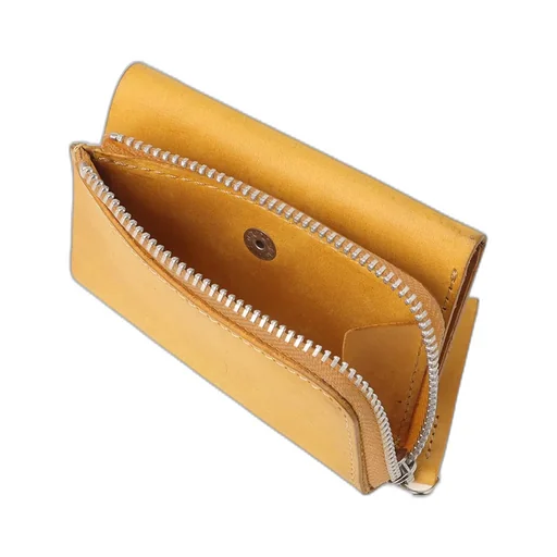 Vegetable-Tanned Nubuck Leather Trifold Wallet