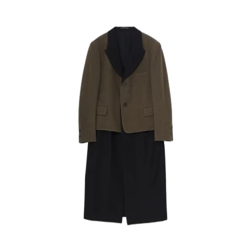Yohji Yamamoto × Pendleton Docking Long Jacket B