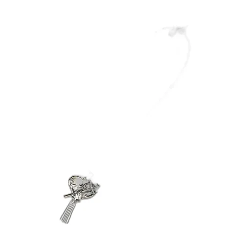 Silver950 Scull Heart Dagger Pendant